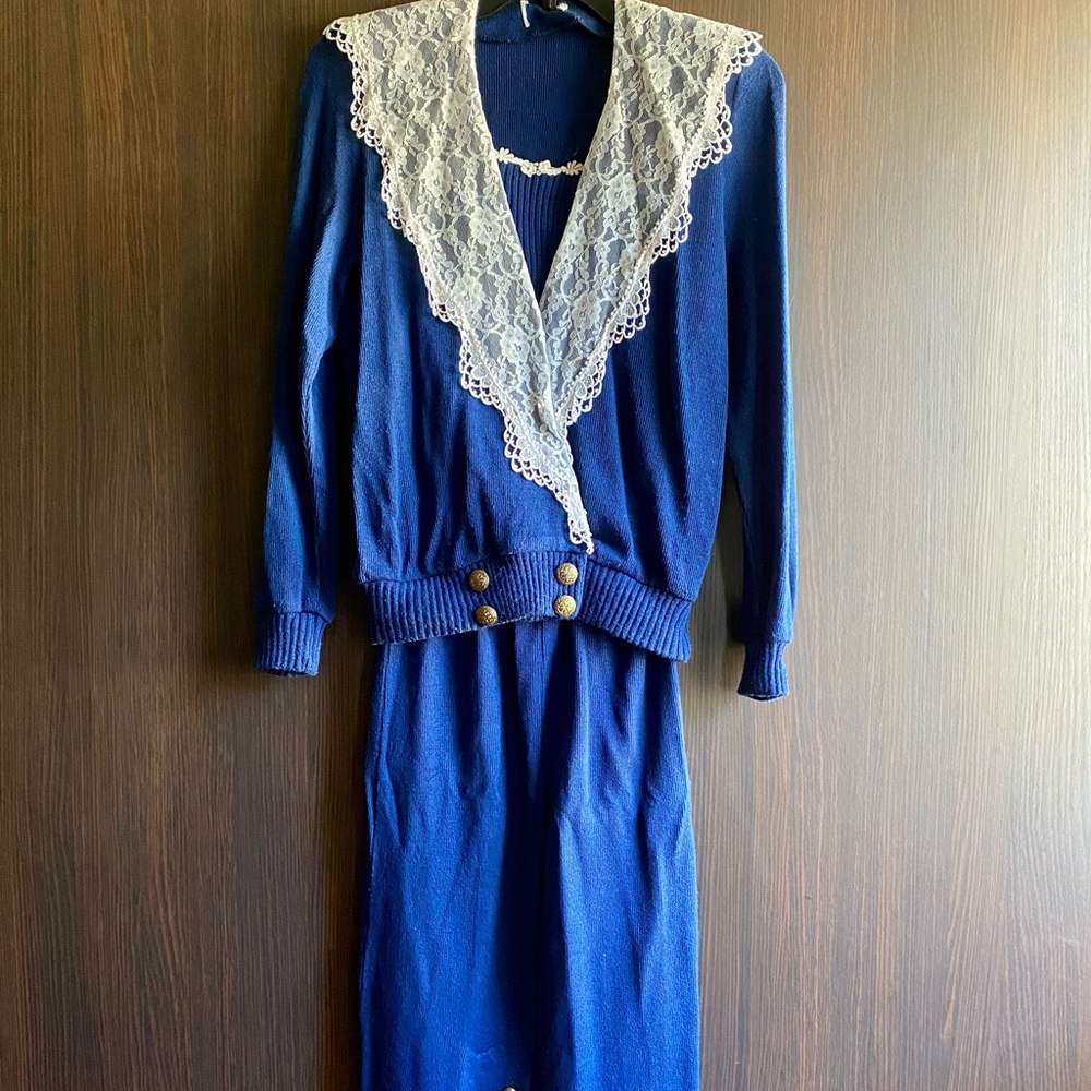 Nilani Vintage Lace Sweater + Skirt Set